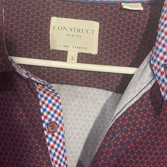 Stylish Burgundy Patterned Men's Shirt - Picture 3 of 9